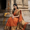 Trending Rust orange silk